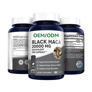 OEM Label Bio <span class=keywords><strong>Maca</strong></span> Extrakt Vegane Kapseln für Man Energy Booster Erhöhen Sie die Ausdauer Black <span class=keywords><strong>Maca</strong></span> Kapseln - Product Image 1