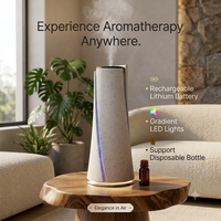 Diffuseur d'huiles essentielles sans eau rechargeable de table, diffuseur d'arômes de luxe pour la maison, nébuliseur de parfum portable pour la maison