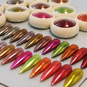 थोक क्रोम नाखून कैंडी चांदी धातु परावर्तक ग्लिटर प्रभाव वर्णक पाउडर - Product Image 3