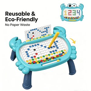 Lavagna Magnetica EPT per Bambini a Forma di Granchio, Giocattolo Educativo con Penna Magnetica e Gambe Staccabili - Product Image 1