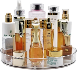 360 độ nhựa lưu trữ tổ chức pha lê xoay nhà bếp gia vị giá bàn xoay lười biếng Susan - Product Image 1