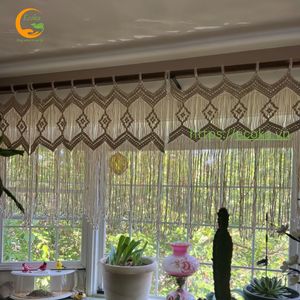 Cortina Boho para Ventana, Tapiz Tejido a Mano de Algodón, Decoración de Pared, Separador de Ambientes, Cortina para Apartamento u Hogar, Precio al por Mayor - Product Image 4