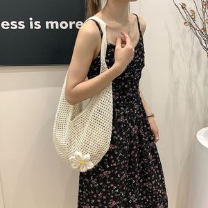 Bolso Tote de Verano Tejido a Mano para Mujer, de Hombro/Bandolera, Capacidad Media/Grande, para Playa y Vacaciones, Forro de Poliéster y Lino - Product Image 4