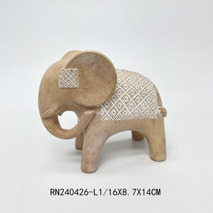 Ingrosso di lusso di Design nordico antico <span class=keywords><strong>elefante</strong></span> statua figurina su misura di mosaico animale decorazione per la casa soggiorno in resina - Product Image 5