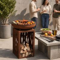 Fournitures de jardin : Barbecue extérieur, brasero à charbon, plancha, foyer pour jardin et patio