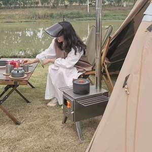 <span class=keywords><strong>Estufa</strong></span> de calefacción de <span class=keywords><strong>cassette</strong></span> para tienda de campaña, <span class=keywords><strong>estufa</strong></span> de <span class=keywords><strong>leña</strong></span> gruesa portátil plegable para acampar al aire libre - Product Image 5