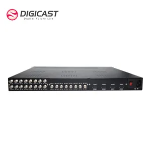 DMB-9581E בתוספת HDM אני מקודד H264 H265 24 ערוצים 8 ערוצי DVB HD קידוד מודולטור