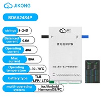 Sistem Manajemen Baterai Pintar JKBMS 40A 8S-24S Active Balance LiFePO4 Dengan Bluetooth Bersertifikasi CE FCC