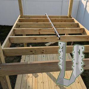 Supports de poutre 2x4 en acier Q235B, supports de poutre robustes pour poutres de toiture, poutres de toiture en bois - Product Image 1