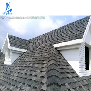 Hangzhou Cheap Asphalt Roofing Shingles American Standard Blue Fish-scale Shingles Material for Wooden Roofing