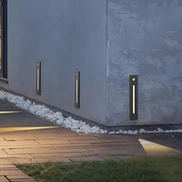 Lampu Dinding Sensor Gerak LED Cerdas Tahan Air Luar Ruangan Sensor PIR 3M Lampu Tangga Balkon Teras Koridor Terpasang