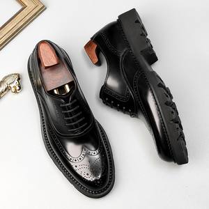 Zapatos de Vestir Formales de Cuero Vacuno Clásico de Alta Gama para Hombre, Zapatos de Cuero Sin Cordones Ligeros y Antideslizantes - Product Image 4