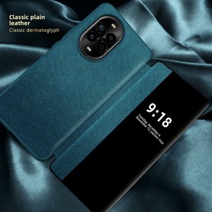 เหมาะสำหรับ Huawei nova 13/13 Pro, เคสโทรศัพท์แบบพับได้ หนังเรียบ โปร่งแสงบางส่วน พร้อมช่องหน้าต่าง ใช้งานสะดวก - Product Image 3