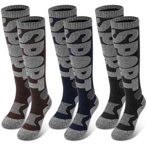 Yüksek kaliteli yürüyüş merinos yünü kayak çorap kalın kayak çorap nefes sıcak kış kayak çorap - Product Image 1
