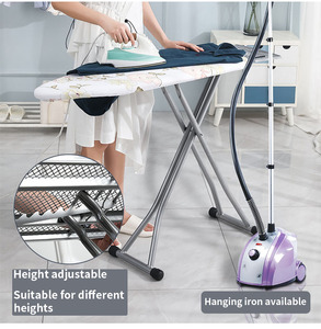 2025 Nâng Cấp Kích Thước Lớn Xách Tay Gấp Bàn Ủi Cho Phòng Khách Sạn & Phòng Tắm Lưới Vật Liệu Kim Loại - Product Image 6