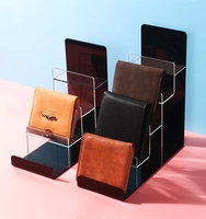 Présentoir en acrylique transparent/noir à JH1-9 niveaux pour portefeuille, organisateur de maquillage, lunettes de soleil, porte-sac à main pour femmes