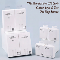 Boîte pliante en carton blanc de petite taille sur mesure, universelle pour adaptateur de chargeur PD, emballage US (avec insert en papier)