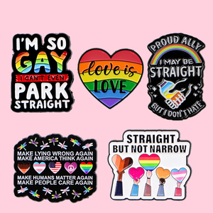 Pins de Esmalte Creativos LGBT Orgullo <span class=keywords><strong>Gay</strong></span> Arcoíris, Insignia para Hombre, Pin para Mochila, Solapa, Sombrero, Joyería, Regalos para <span class=keywords><strong>Amigos</strong></span> - Product Image 1