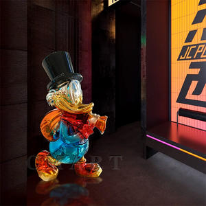 <span class=keywords><strong>Precio</strong></span> al por mayor: Escultura de Donald Duck con bolsa de dinero, Escultura Pop Art de Scrooge McDuck, Estatua de Uncle Scrooge y Dagobert Duck - Product Image 5