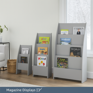 Estante <span class=keywords><strong>de</strong></span> exhibición <span class=keywords><strong>de</strong></span> revistas <span class=keywords><strong>de</strong></span> superficie <span class=keywords><strong>de</strong></span> melamina E0 moderno duradero muebles <span class=keywords><strong>de</strong></span> madera antiarañazos para oficina comercial <span class=keywords><strong>biblioteca</strong></span> escolar - Product Image 1