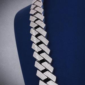 24mm Round Cuban Link <b>Chain</b> Necklace 925 <b>Silver</b> Iced Out Luxury Hip Hop Jewelry Diamond Wedding Gift - Product Image 2