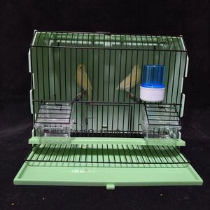 Cage d'exposition pour oiseaux avec cadre métallique sans fermeture pour canaris et perroquets - Product Image 1