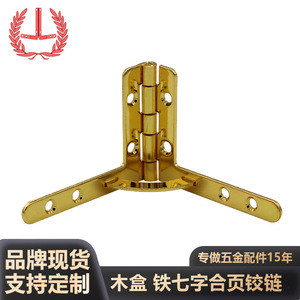 Bisagra para muebles, hierro chapado en oro, montaje en superficie antirust para caja de madera B013 1 - Product Image 2