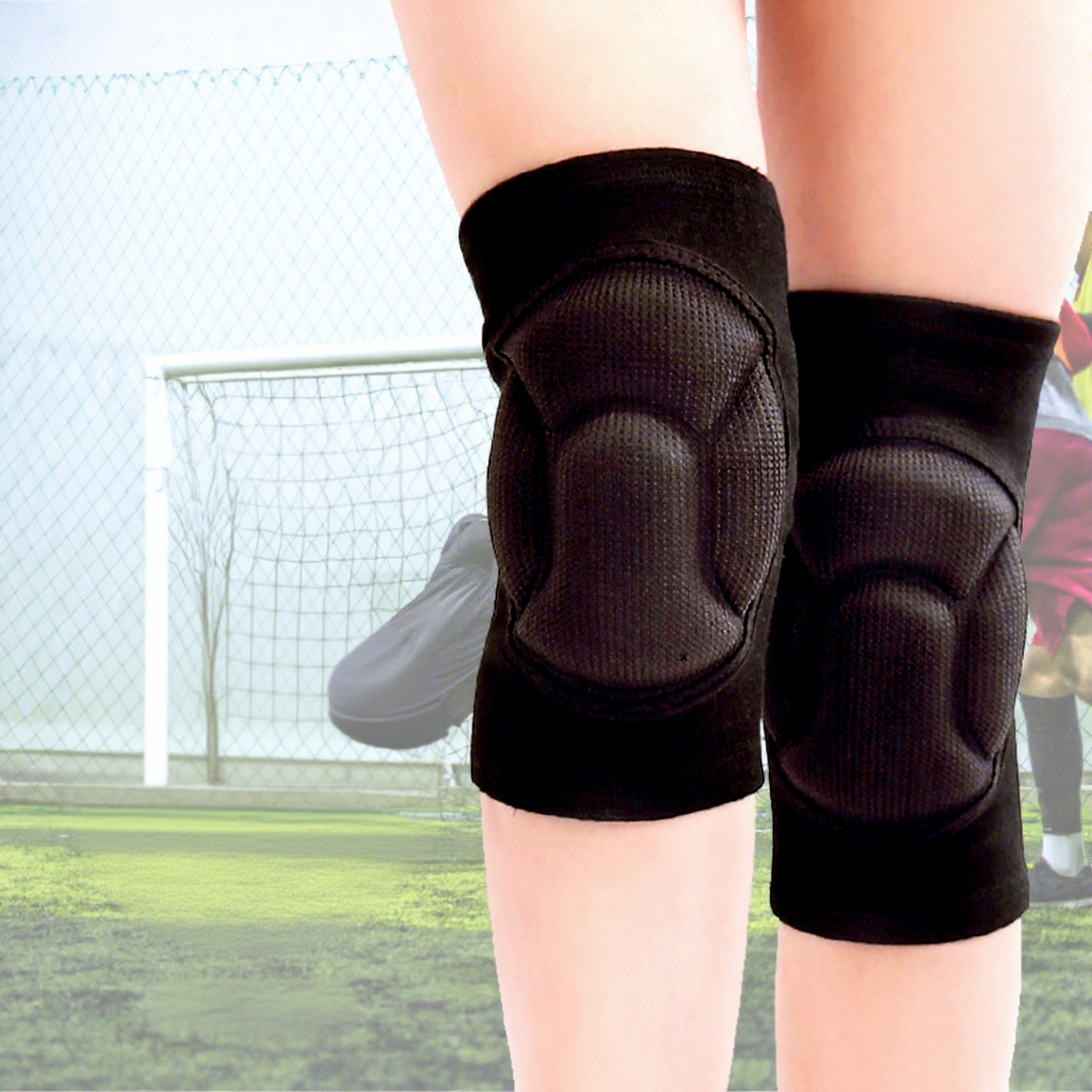 Straight thickened sponge-kneeling anti-collision-black