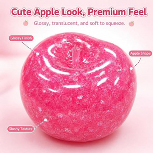 En gros, Jouet de décompression et sensoriel souple en forme de pomme de simulation, à rebond lent, pour décoration de bureau et cadeau - Product Image 5