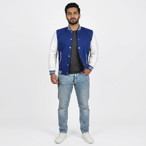 Chaqueta de Invierno para Hombre, Diseño Varsity con Bordado Chenille, Estilo Béisbol, con Botones, Venta al Por Mayor - Product Image 1