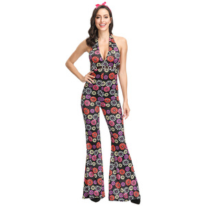 Disfraces <span class=keywords><strong>de</strong></span> Carnaval para mujer 90S Adulto Hip-hop Artista Retro Disco Hippie Halloween Cosplay Disfraz - Product Image 1