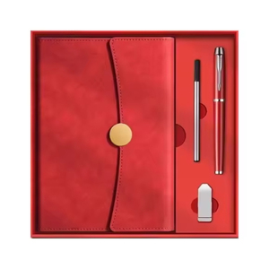 Promotional Company Luxury Gift Set Business Pu Leather Notebook Metal <b>Pen</b> for Office Logo Custom Giveaways Plastic Storage <b>Box</b> - Product Image 1