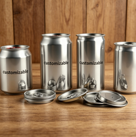 Canette en aluminium vide pour boissons, recyclable, en métal, vente en gros, logo personnalisé