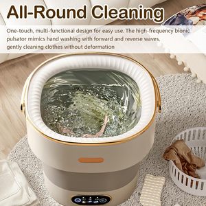 Lavadora Portátil Automática de 12L, Mini Lavadora Semiautomática Portátil con Fuente de Alimentación Eléctrica - Product Image 5