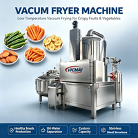 Friteuse sous vide automatique Vicmai en acier inoxydable à basse température avec pompe à engrenages pour bananes, pommes de terre, légumes et snacks croustillants