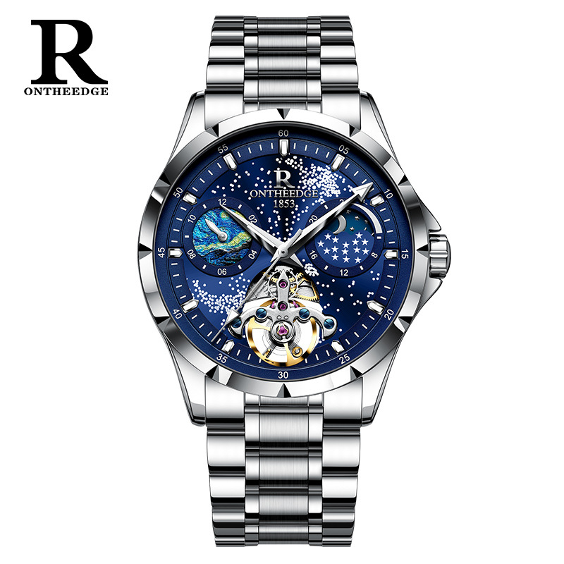 Rzy085 acciaio blu argento