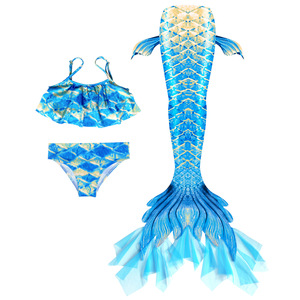 Traje <span class=keywords><strong>de</strong></span> Baño Bikini para Niñas, Cola <span class=keywords><strong>de</strong></span> Sirena, Superventas, Tela <span class=keywords><strong>de</strong></span> Secado Rápido y Alta Elasticidad, Traje <span class=keywords><strong>de</strong></span> Baño <span class=keywords><strong>de</strong></span> Princesa <span class=keywords><strong>Ariel</strong></span>, Chifón - Product Image 2