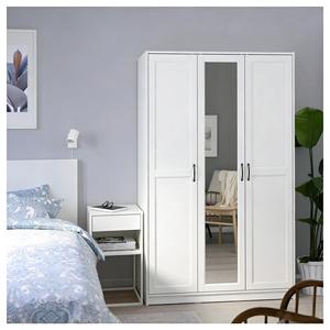Armoire moderne en bois, systèmes de placards, armoire avec miroir, placards, armoire avec 3 portes, taille personnalisée - Product Image 2