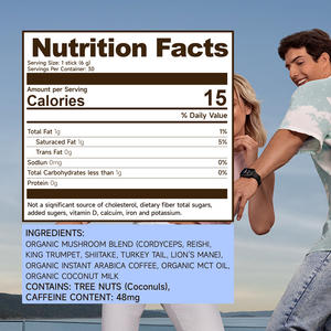 MCT Oil Mushroom <span class=keywords><strong>Coffee</strong></span> <span class=keywords><strong>Powder</strong></span> Mezcla de superalimento natural para el enfoque y la nutrición limpia <span class=keywords><strong>Coffee</strong></span> Drink Mushroom - Product Image 2