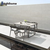 Brighthome ensemble de chaises de table à manger en rotin de loisirs modernes mobilier d'extérieur en métal de luxe pour restaurant commercial et parc