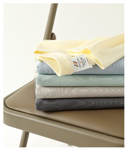 Biểu Tượng Tùy Chỉnh Tinh Khiết Cotton Màu Rắn Dài Tay T-Shirt Cơ Sở Áo Sơ Mi Cho Phụ Nữ Mùa Thu Vòng Cổ Lỏng Màu Trắng Bên Trong Hàng Đầu - Product Image 5