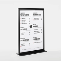 Affiche personnalisée de support de menu de restaurant d'hôtel et de liste de prix de vin publicité de bureau présentoir en métal