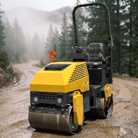 Livraison gratuite, état neuf, rouleau compresseur vibrant à double tambour de 1 tonne et 1,5 tonne pour la pose d'asphalte et la construction municipale