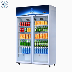 Mode grand <span class=keywords><strong>Vertical</strong></span> trois portes boissons Air réfrigérateur double vitrage réfrigérateur congélateur pour Bar affichage refroidisseur d'air - Product Image 2