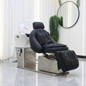 Sillón de Lavado de Cabello Moderno para Salón de Belleza, con Lavabo de Cerámica y Acero Inoxidable, Color Personalizado, de Lujo, en Oferta - Product Image 3