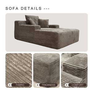Conjunto de Sofá Modular Sem Estrutura Moderno para Sala de Estar de Apartamento e Vila, Mobiliário de Tecido Fabricado na Fábrica de Foshan, China - Product Image 6