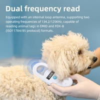 Lector de Microchip para Animales WYUAN 134.2KHz/125KHz, Etiqueta de Tubo de Biovidrio para Mascotas, Perros y Gatos, Escáner RFID para Etiquetas de Oreja de Animales, ISO11784/85 FDX-B EMID