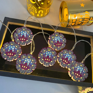 DAMAI 4.5m Eid Al Adha Decorations <b>String</b> <b>Lights</b> Eid Moon Star Kerosene Lantern Lamp Ramadan <b>Outdoor</b> Decoration Party Supplies - Product Image 1