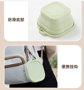 Portable outdoor travel <b>silicone</b> folding lunch box tableware food grade <b>silicone</b> instant noodle <b>bowl</b> storage container - Product Image 6