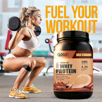 Produksi OEM Logo Kustom Suplemen Protein Otot Dewasa Kandungan Tinggi Imunitas Rasa Mint & Vanila Bubuk Protein Whey